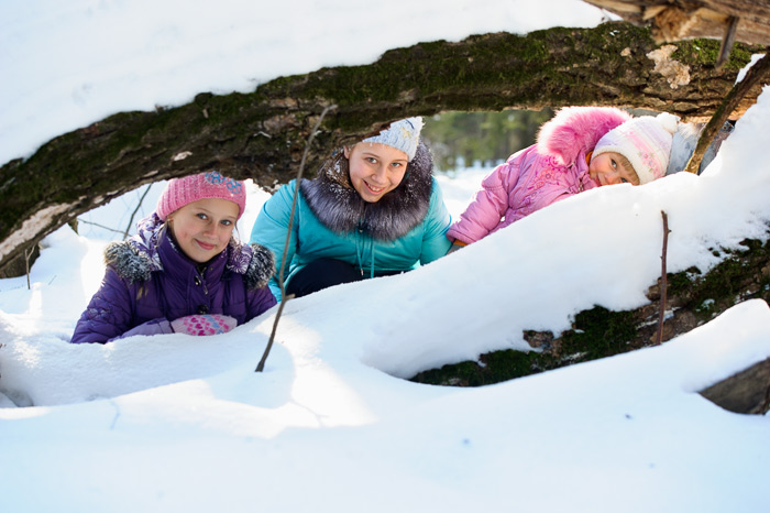 Семейный фоторепортаж в зимнем лесу в 2012 году