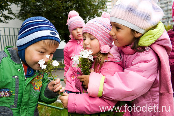 Фотография забавного малыша, в фотоархиве московского фотографа Губарева Игоря: Дети и цветы