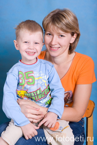 Фотография прикольного малыша, на веб-сайте профессионального фотографа Губарева И.Н.: Семейный портрет мамы с сыном