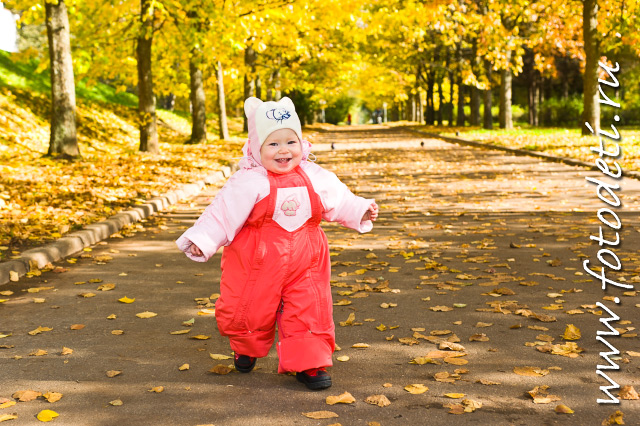 Профессиональное фото ребёнка / Прекрасные задние планы золотой осенью - залог успеха фотографирования семьи с детьми.
