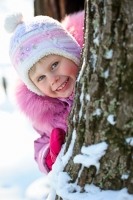 Семейный и детский фоторепортаж в зимнем лесу в Москве