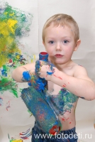 Боевая раскраска индейца, фотография из галереи «Дети рисуют