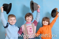 Дети в шляпах, забавные фотографии детей на сайте детского фотографа