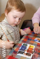Акварельные краски для детей, фотография из галереи «Дети рисуют