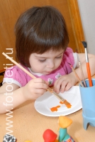 Роспись тарелок, фотография из галереи «Дети рисуют