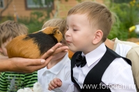 Маленький мальчик общается с морской свинкой, фотка детского фотографа и психолога Губарева Игоря Николаевича